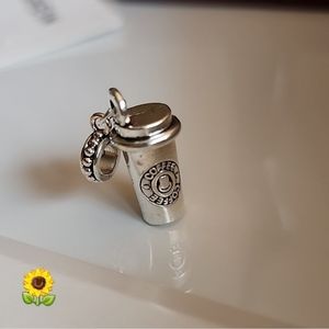 Coffee Cup  Charm for European Style Bracelets Fits Pandora Systems